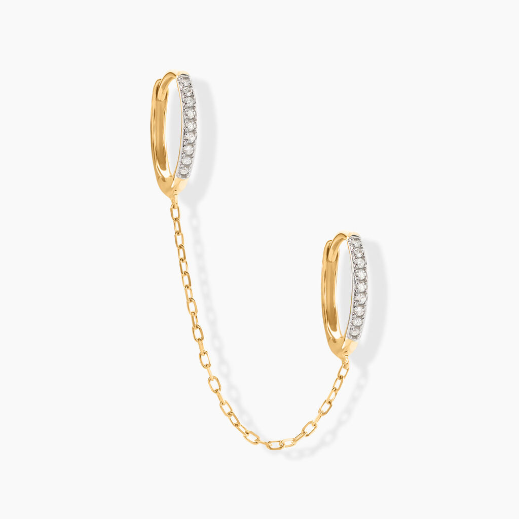 Bijou D'oreille Unitaire Feliciano Or Jaune Diamant - Ear cuffs Femme | Histoire d’Or