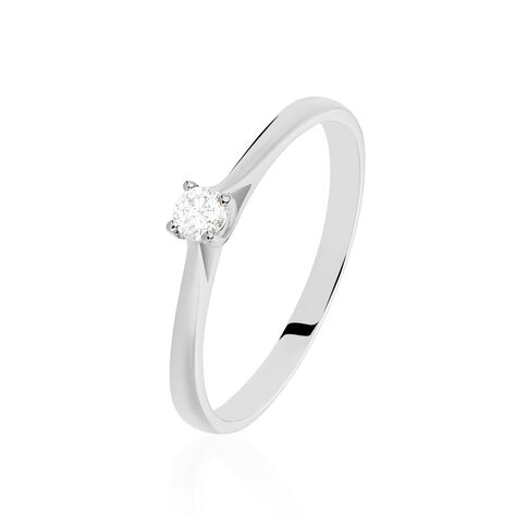 Bague Solitaire Victoria Or Blanc Diamant - Bagues solitaires Femme | Histoire d’Or