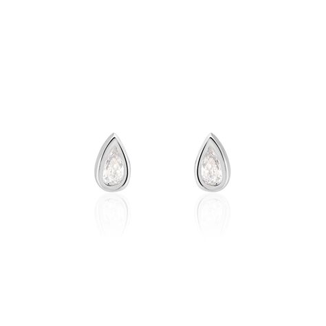 Boucles D'oreilles Puces Argent Blanc Muirgen Oxydes De Zirconium - Boucles d'oreilles fantaisie Femme | Histoire d’Or
