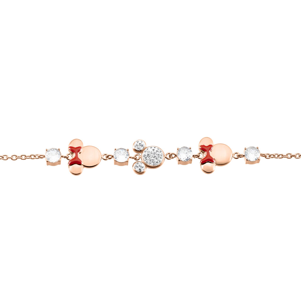 Bracelet Disney Acier Doré Rose Oxyde - Bracelets fantaisie Femme | Histoire d’Or