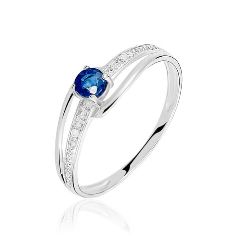 Bague Tanissia Or Blanc Saphir Et Diamant - Bagues solitaires Femme | Histoire d’Or