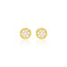 Boucles D'oreilles Puces Pastille Serti Clos Or Jaune Oxyde - Clous d'oreilles Femme | Histoire d’Or
