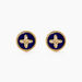 Boucles D'oreilles Puces Talisman Or Jaune Lapis Lazuli Diamant - Clous d'oreilles Femme | Histoire d’Or