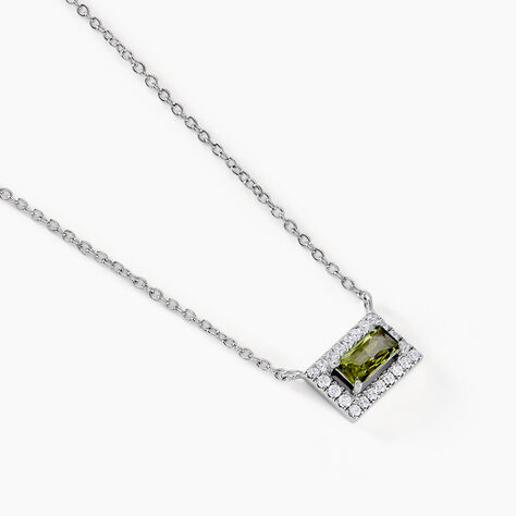 Collier Laurine Argent Blanc Oxyde De Zirconium - Colliers fantaisie Femme | Histoire d&rsquo;Or