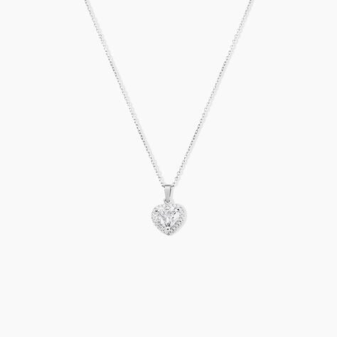 Collier Dari Or Blanc Oxyde De Zirconium - Colliers Femme | Histoire d’Or