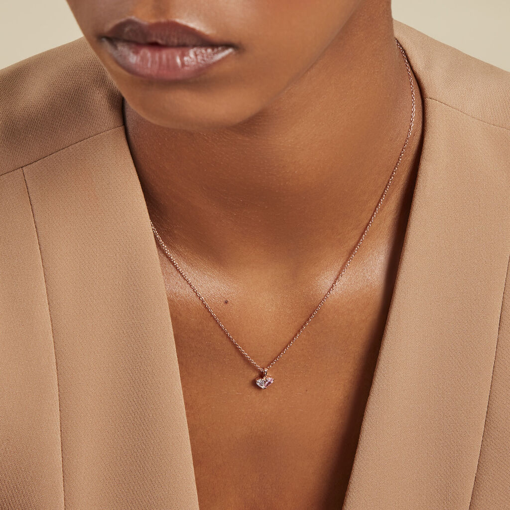 Collier Myhalf Argent Rose Oxyde De Zirconium - Colliers fantaisie Femme | Histoire d’Or