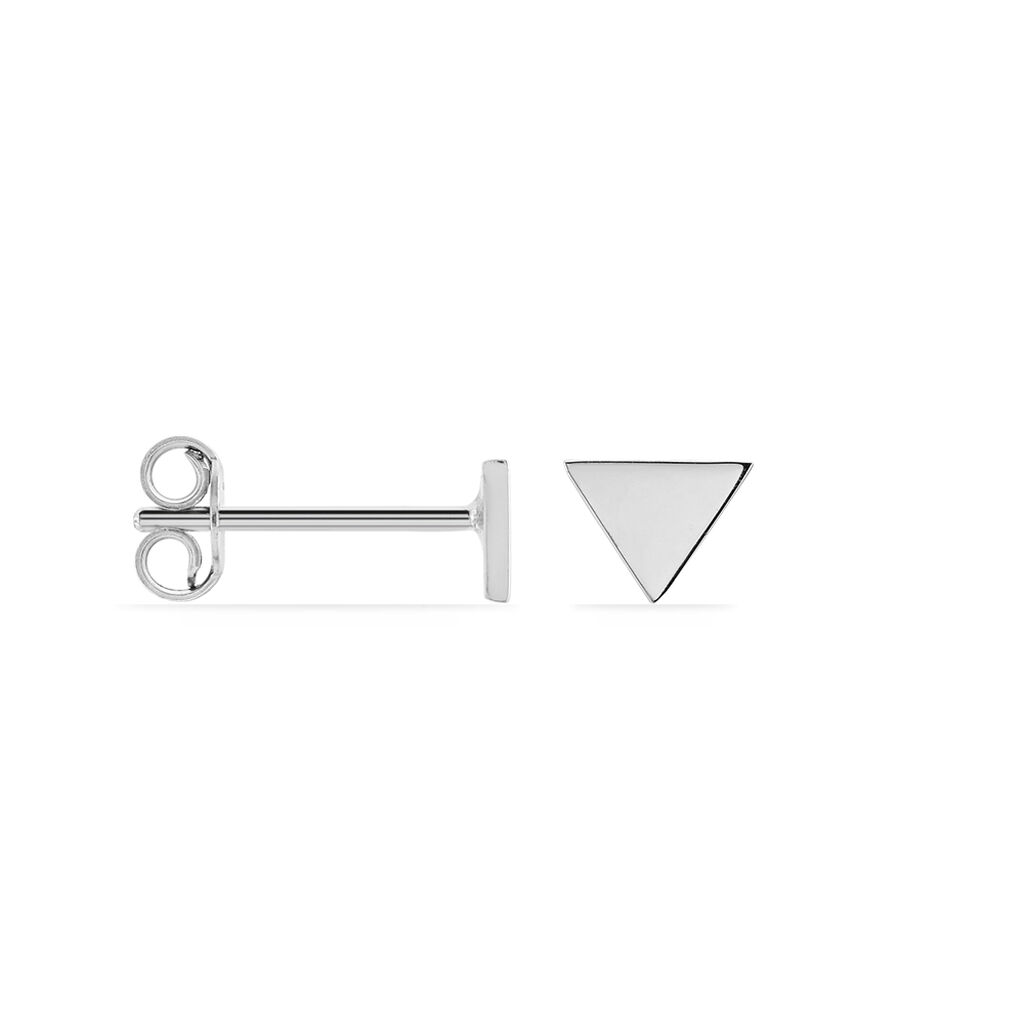 Boucles D'oreilles Puces Trilia Argent Blanc - Boucles d'oreilles fantaisie Femme | Histoire d’Or