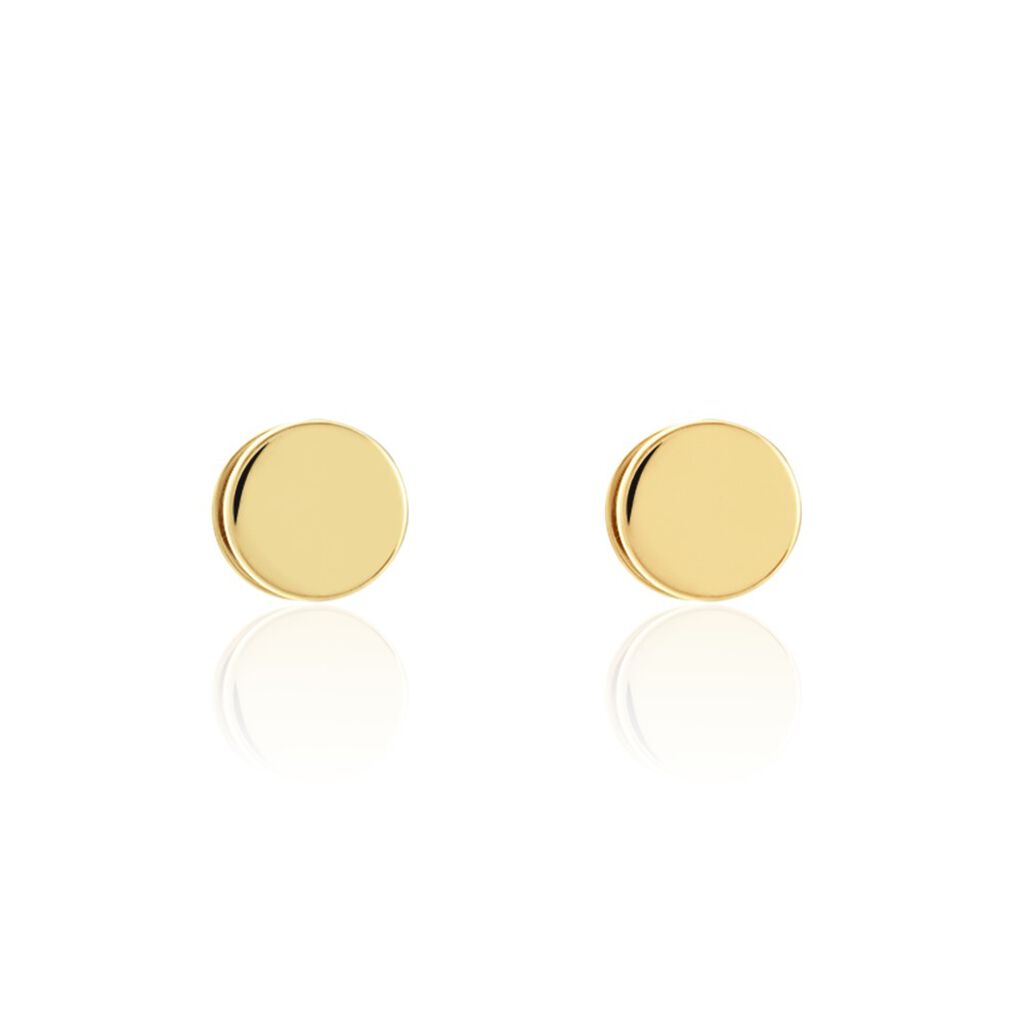 Boucles D'oreilles Puces Jourdan Eas Acier Doré - Boucles d'oreilles fantaisie Homme | Histoire d’Or