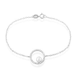 Bracelet Marthe Argent Blanc Perle De Culture Et Oxyde De Zirconium - Bracelets fantaisie Femme | Histoire d’Or