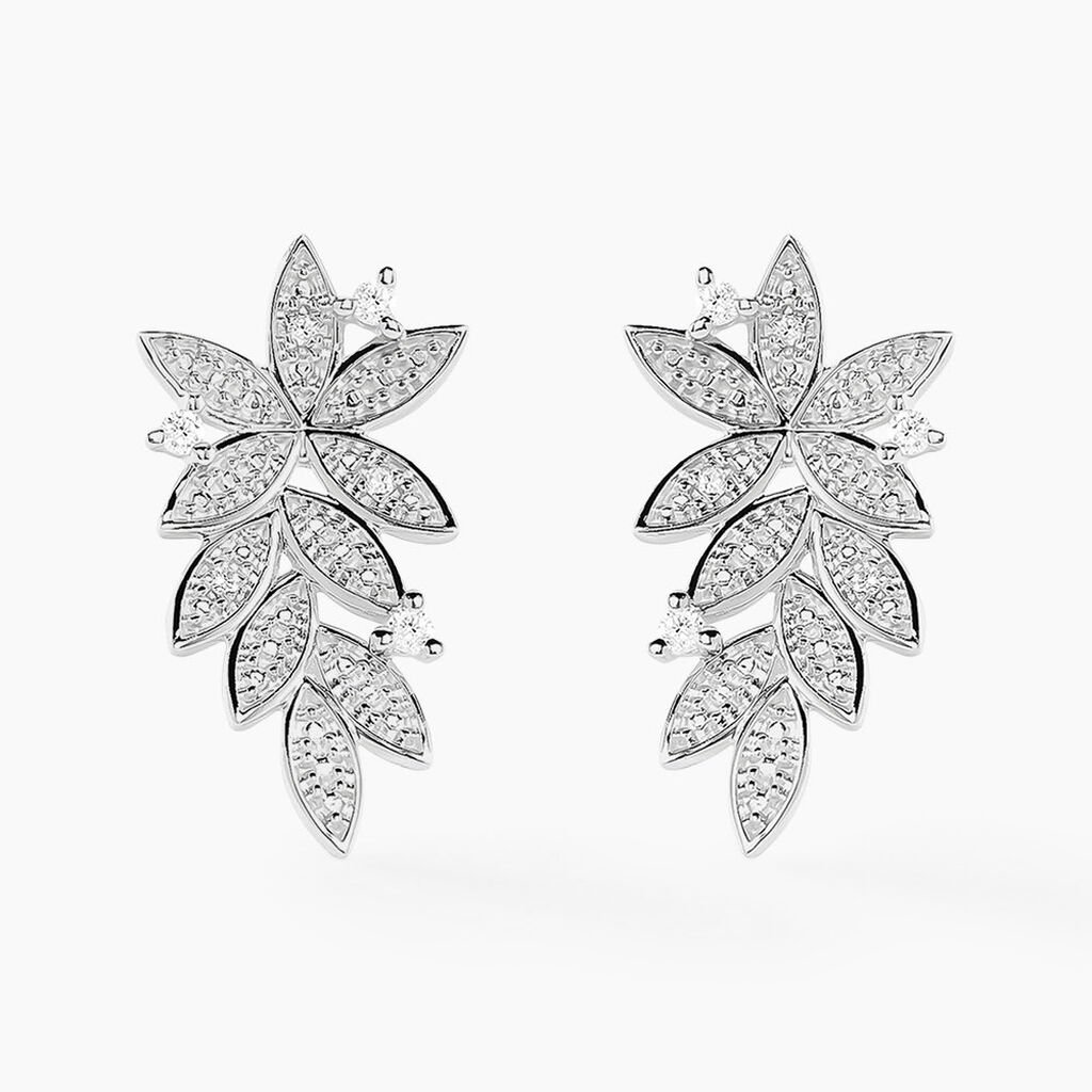 Boucles D'oreilles Puces Cezar Or Jaune Diamant - Clous d'oreilles Femme | Histoire d’Or