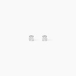 Boucles D'oreilles Puces Or Blanc Victoria Diamants - Clous d'oreilles Femme | Histoire d&rsquo;Or