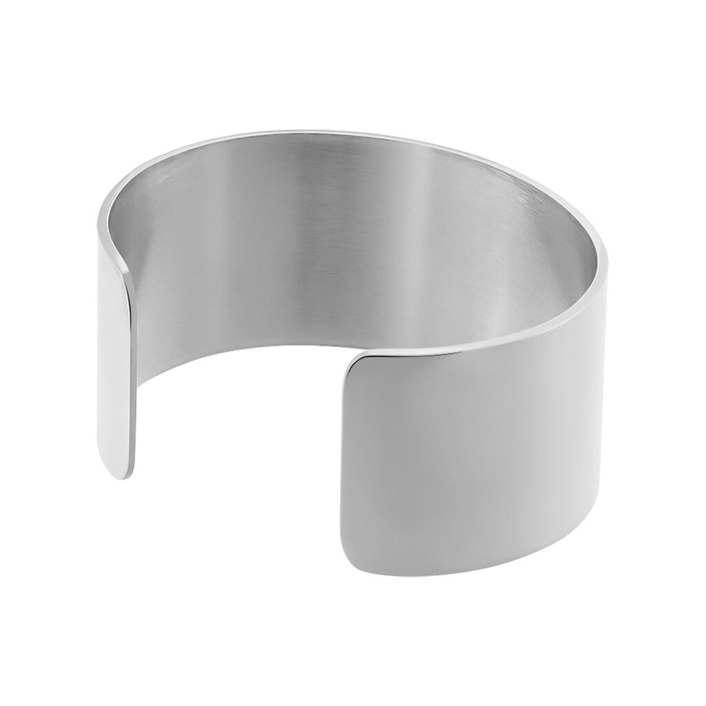 Bracelet Jonc Aissa Acier Blanc - Bracelets fantaisie Femme | Histoire d’Or