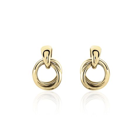 Boucles D'oreilles Pendantes Plaqué Or Jaune Alfonsina - Boucles d'oreilles pendantes Femme | Histoire d’Or