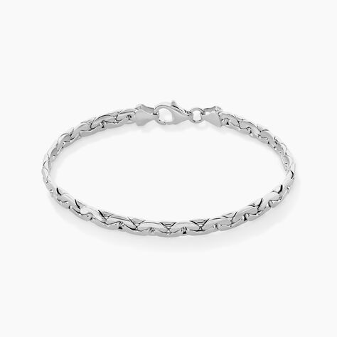 Bracelet Ivy Maille Haricot Or Blanc - Bracelets cha&icirc;ne Femme | Histoire d&rsquo;Or