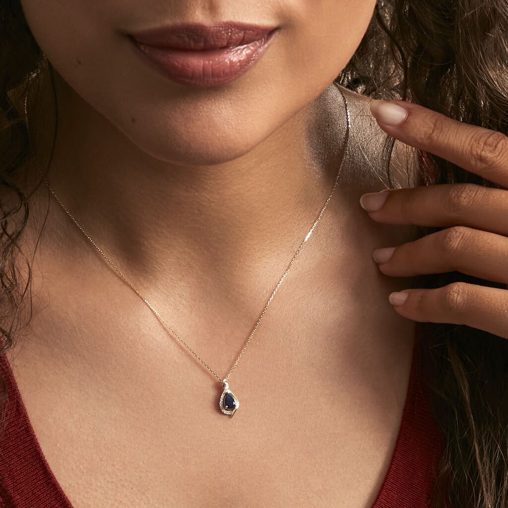 Collier Or Jaune Angelika Saphir - Sautoirs Femme | Histoire d’Or