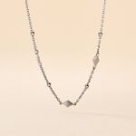 Collier Fancy Argent Blanc - Ras de cou Femme | Histoire d&rsquo;Or