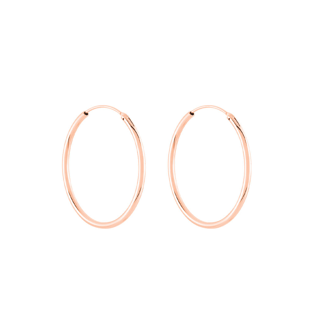 Créoles Argent Rose Olympia - Boucles d'oreilles créoles Femme | Histoire d’Or