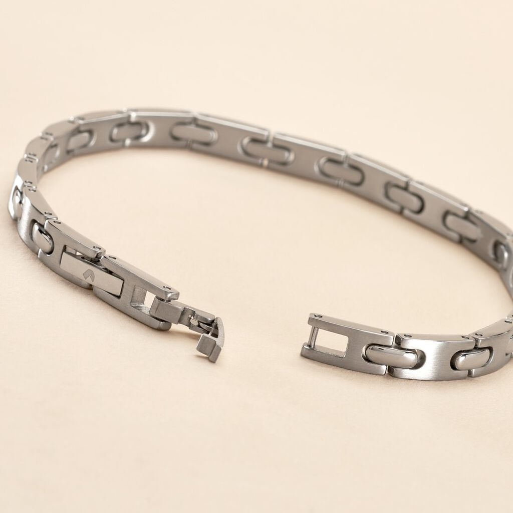Bracelet Jourdan Acier Gris - Bijoux sans pierre Homme | Histoire d&rsquo;Or