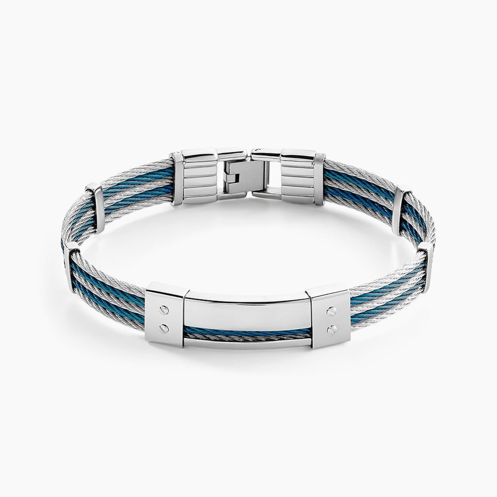 Bracelet Jourdan Herens Acier Blanc - Bracelets Homme | Histoire d&rsquo;Or