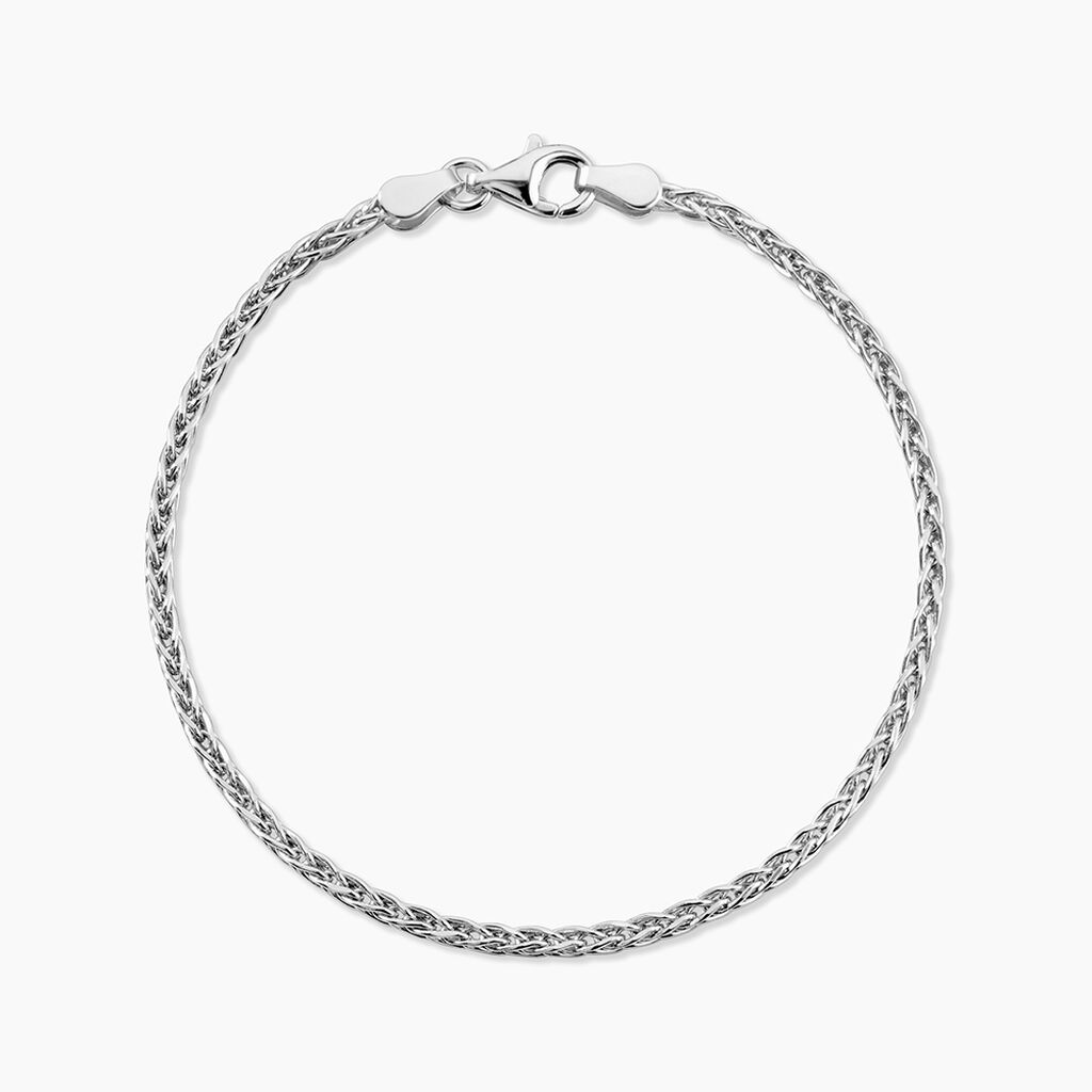 Bracelet Sherihane Maille Palmier Argent Blanc - Bracelets cha&icirc;ne Femme | Histoire d&rsquo;Or