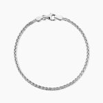 Bracelet Sherihane Maille Palmier Argent Blanc - Bracelets cha&icirc;ne Femme | Histoire d&rsquo;Or