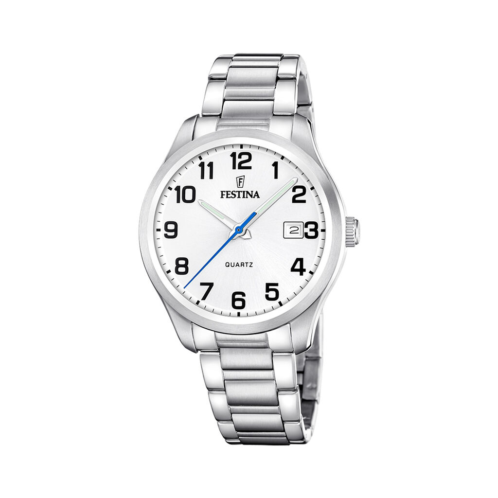 Montre Festina Classics 42 Blanc - Montres Homme | Histoire d&rsquo;Or