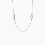 Collier Sautoir Euriell Argent Blanc - Sautoirs Femme | Histoire d&rsquo;Or