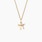 Pendentif Canice Argent Dor&eacute; A L'Or 750/1000 Oxyde De Zirconium - Pendentifs Communion Femme | Histoire d&rsquo;Or