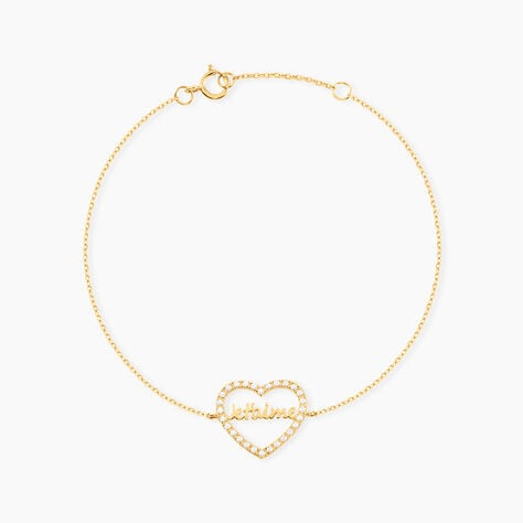 Bracelet Or Jaune Derry Oxyde De Zirconium - Bracelets Femme | Histoire d’Or