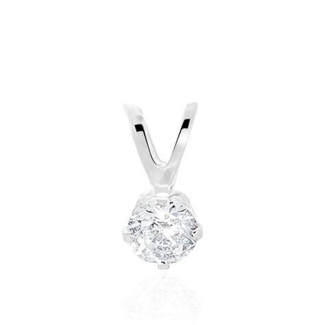 Pendentif Mabila Or Blanc Oxyde De Zirconium - Pendentifs Femme | Histoire d’Or