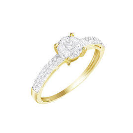 Bague Solitaire Julia Or Jaune Diamant Synthetique - Bagues solitaires Femme | Histoire d’Or