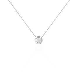 Collier Nawala Argent Blanc Oxyde De Zirconium Et Nacre - Colliers fantaisie Femme | Histoire d’Or