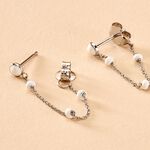 Boucles D'oreilles Pendantes Polka Argent Blanc - Boucles d'oreilles fantaisie Femme | Histoire d&rsquo;Or