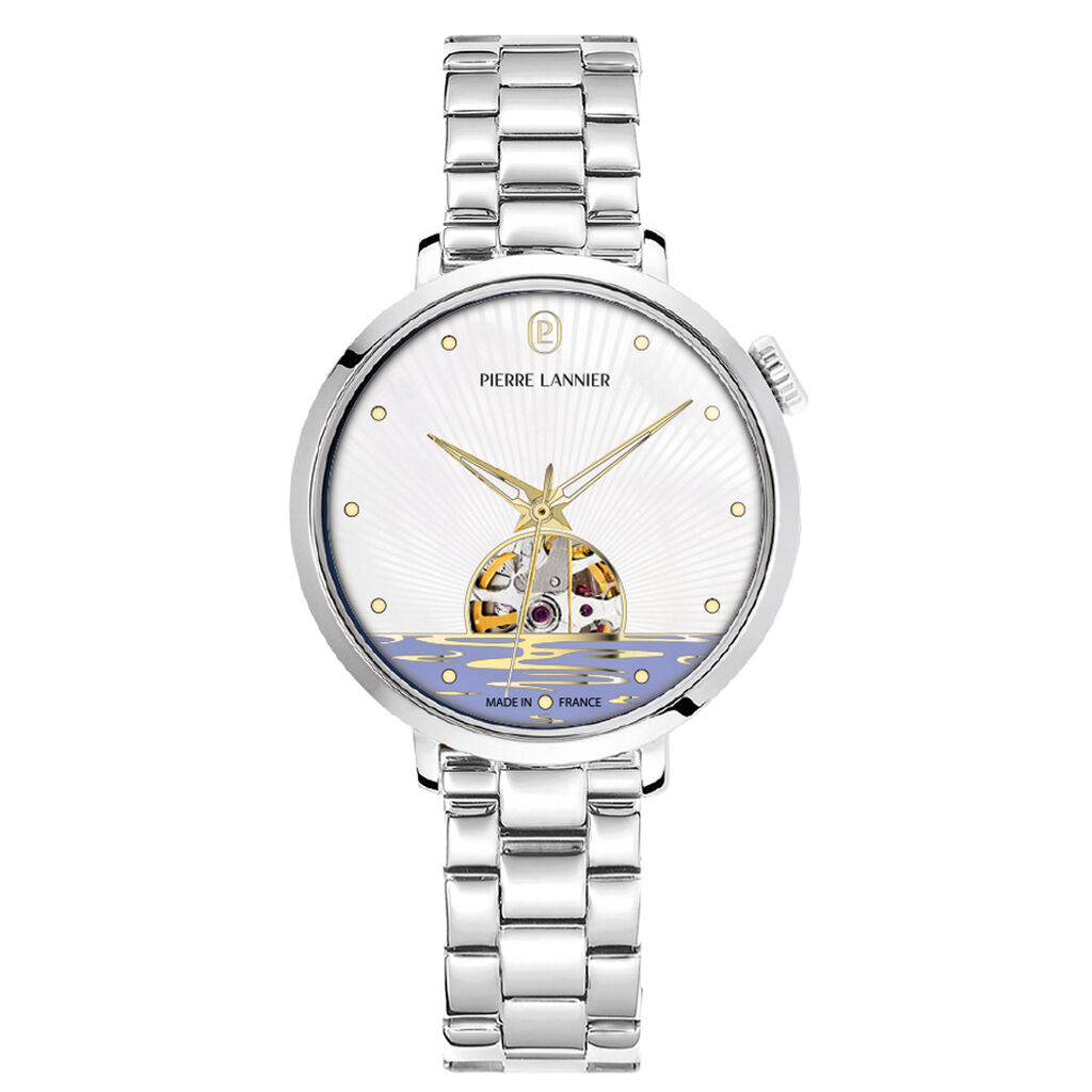 Montre Pierre Lannier Australe Nacre Blanche - Montres Femme | Histoire d&rsquo;Or