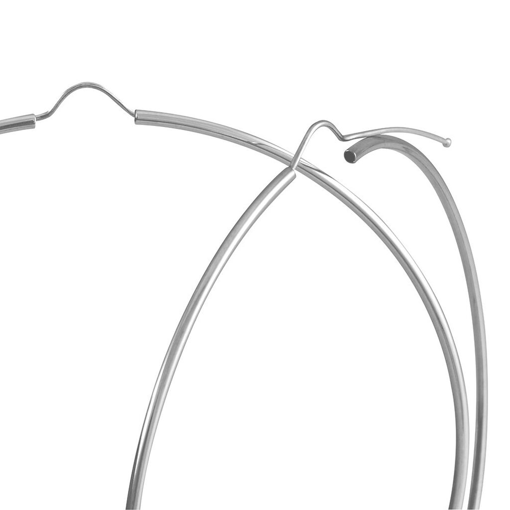 Créoles Dominae Or Blanc - Boucles d'oreilles créoles Femme | Histoire d’Or