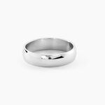 Alliance Aphroditia Demi Jonc Bombe Platine Blanc - Alliances Unisex | Histoire d&rsquo;Or