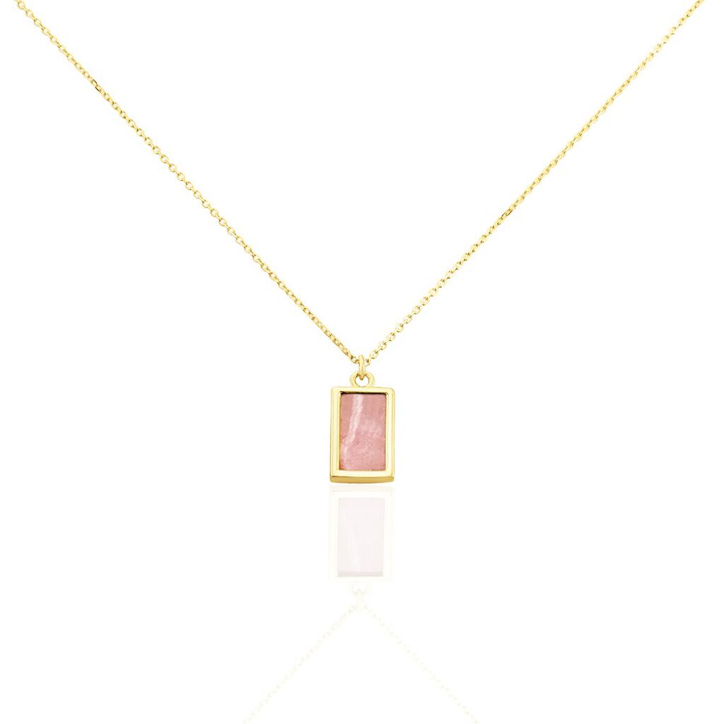 Collier Hallie Or Jaune Rhodochrosite
