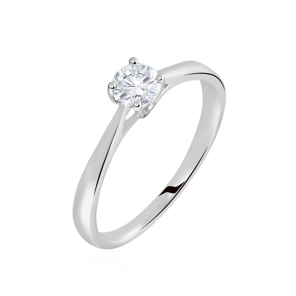 Bague Solitaire Victoria Platine Blanc Diamant - Bagues solitaires Femme | Histoire d&rsquo;Or