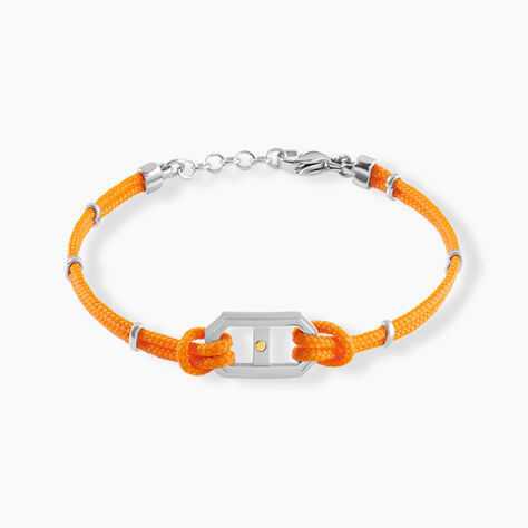 Bracelet Naturel Cordon Orange - Bracelets cordon Homme | Histoire d&rsquo;Or