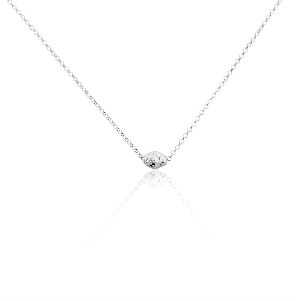 Collier Argent Blanc Jacquotte - Colliers fantaisie Femme | Histoire d&rsquo;Or