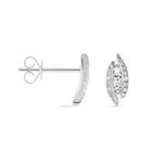 Boucles D'oreilles Puces Eternite Or Blanc Diamant - Clous d'oreilles Femme | Histoire d&rsquo;Or
