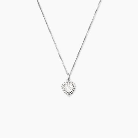 Collier Calvi Argent Blanc Oxyde De Zirconium - Colliers fantaisie Femme | Histoire d&rsquo;Or