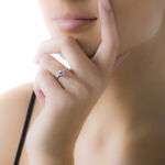 Bague Manon Or Blanc Saphir Et Diamant - Bagues solitaires Femme | Histoire d&rsquo;Or