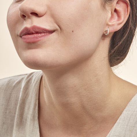 Boucles D'oreilles Puces Goccie Or Jaune Diamant - Clous d'oreilles Femme | Histoire d’Or