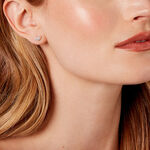 Boucles D'oreilles Puces Janice Plaqu&eacute; Or Jaune Oxyde De Zirconium - Boucles d'oreilles fantaisie Femme | Histoire d&rsquo;Or