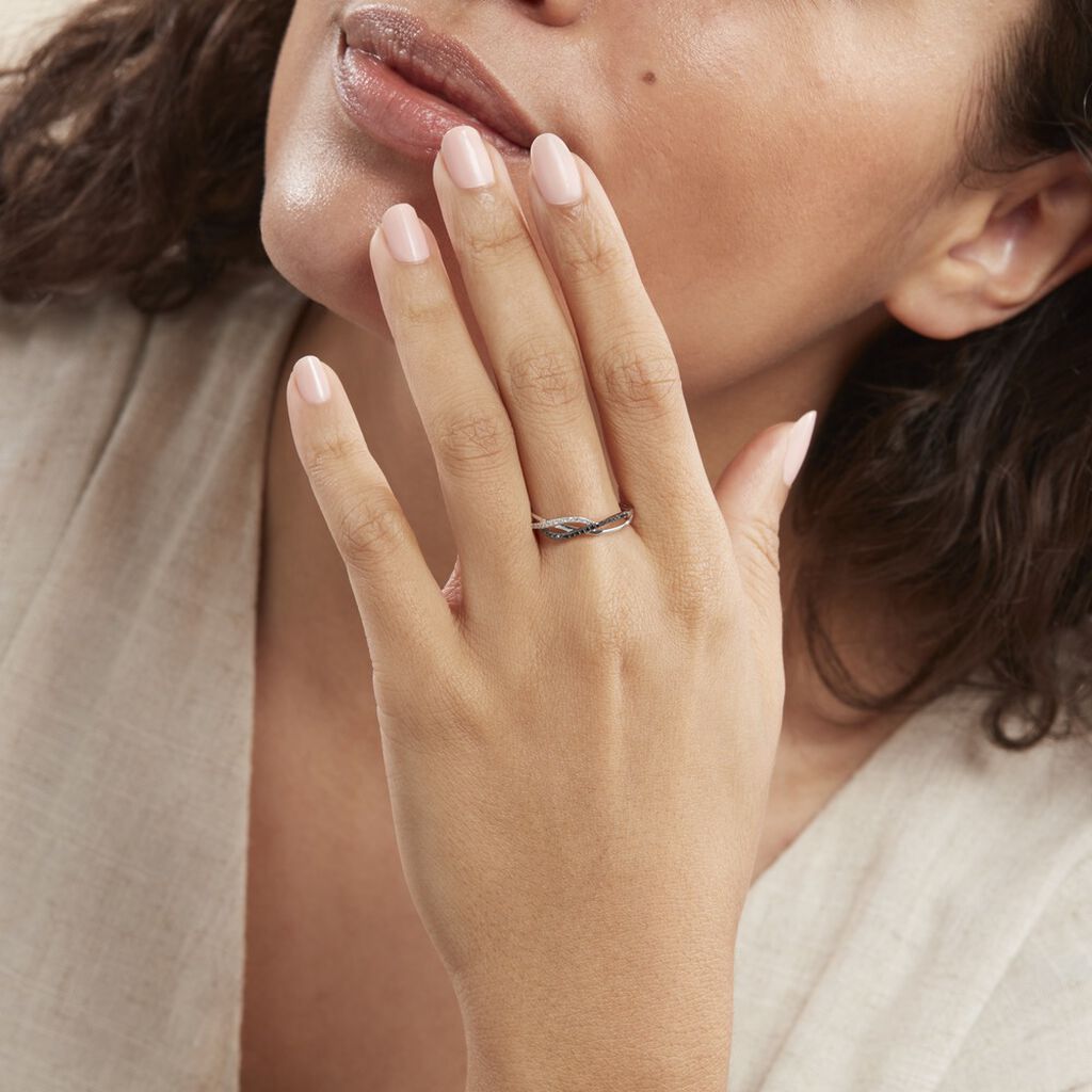 Bague Ursulla Or Blanc Diamant - Bagues avec pierre Femme | Histoire d’Or