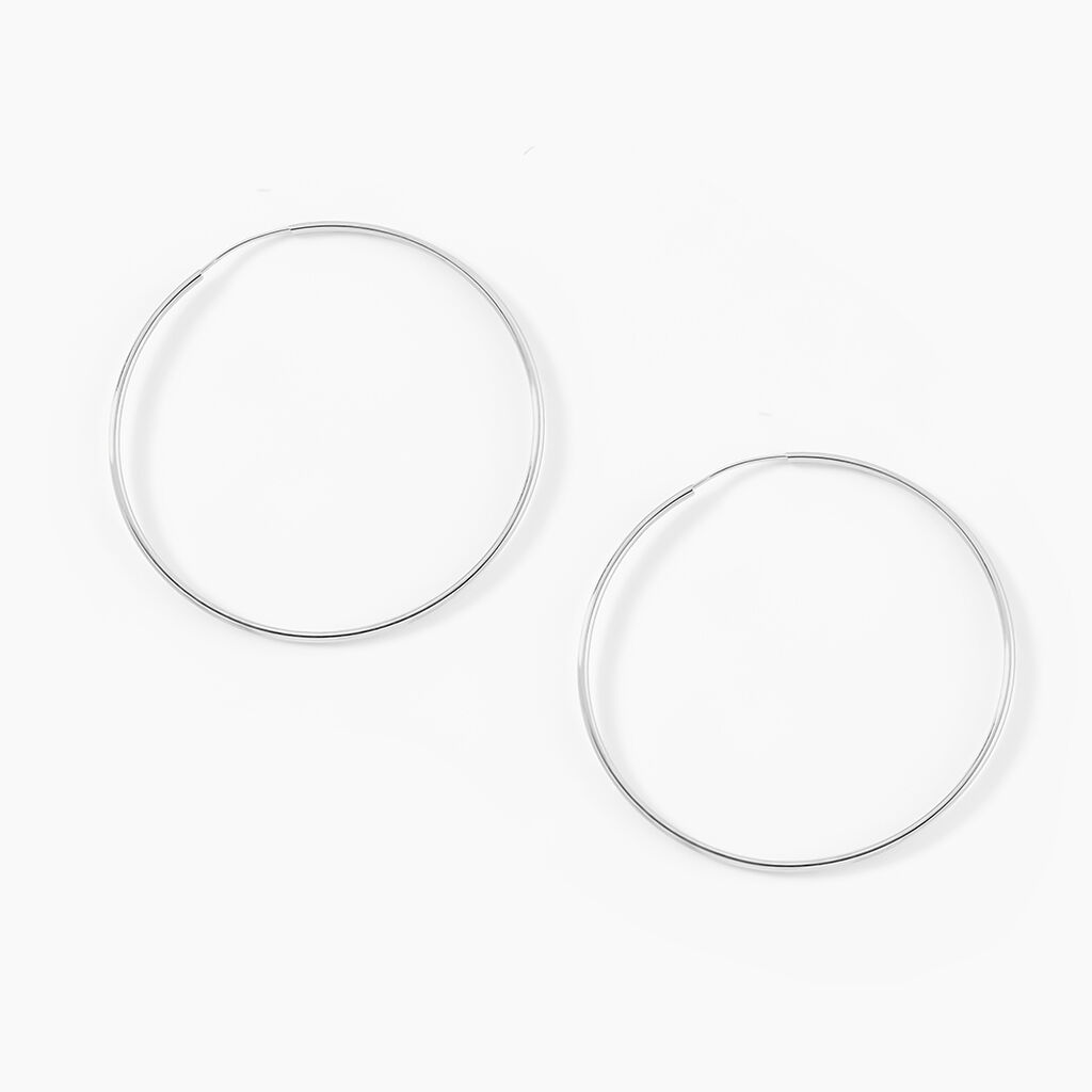 Créoles Muses Flexibles Or Blanc - Boucles d'oreilles créoles Femme | Histoire d’Or