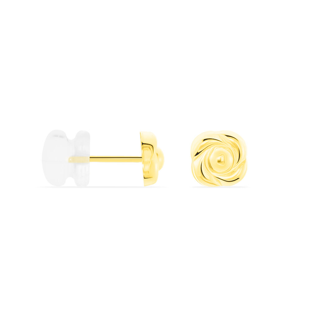 Boucles D'oreilles Puces Philine Fleur Or Jaune - Clous d'oreilles Femme | Histoire d’Or