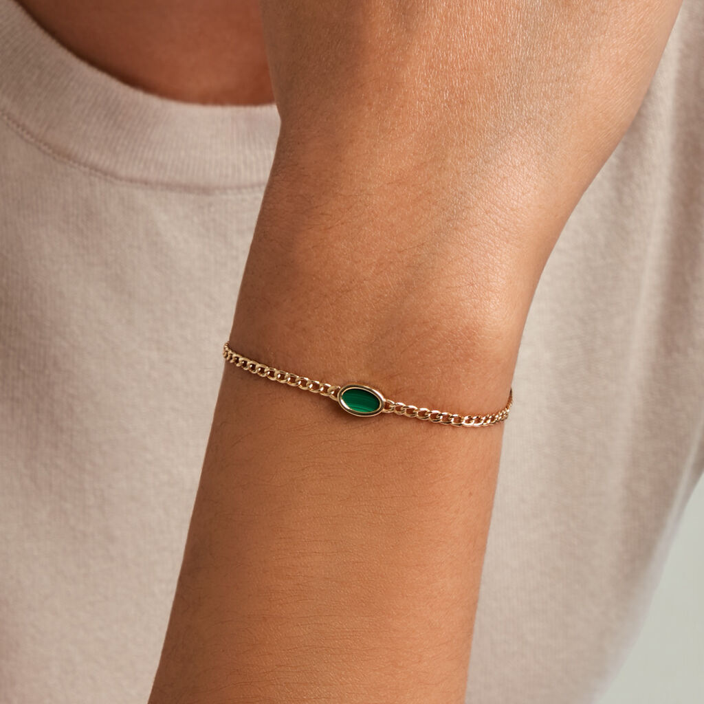 Bracelet Chao Or Jaune Malachite - F&ecirc;te des m&egrave;res Femme | Histoire d&rsquo;Or