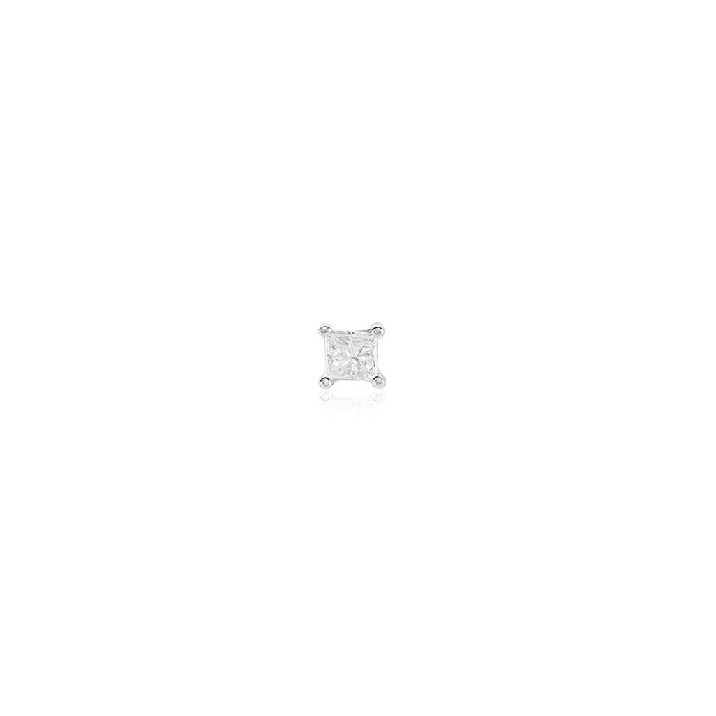 Boucle D'oreille Puces Myralie Or Blanc Diamant - Clous d'oreilles Femme | Histoire d’Or
